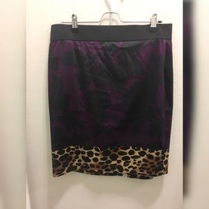 Express patterned pencil skirt
